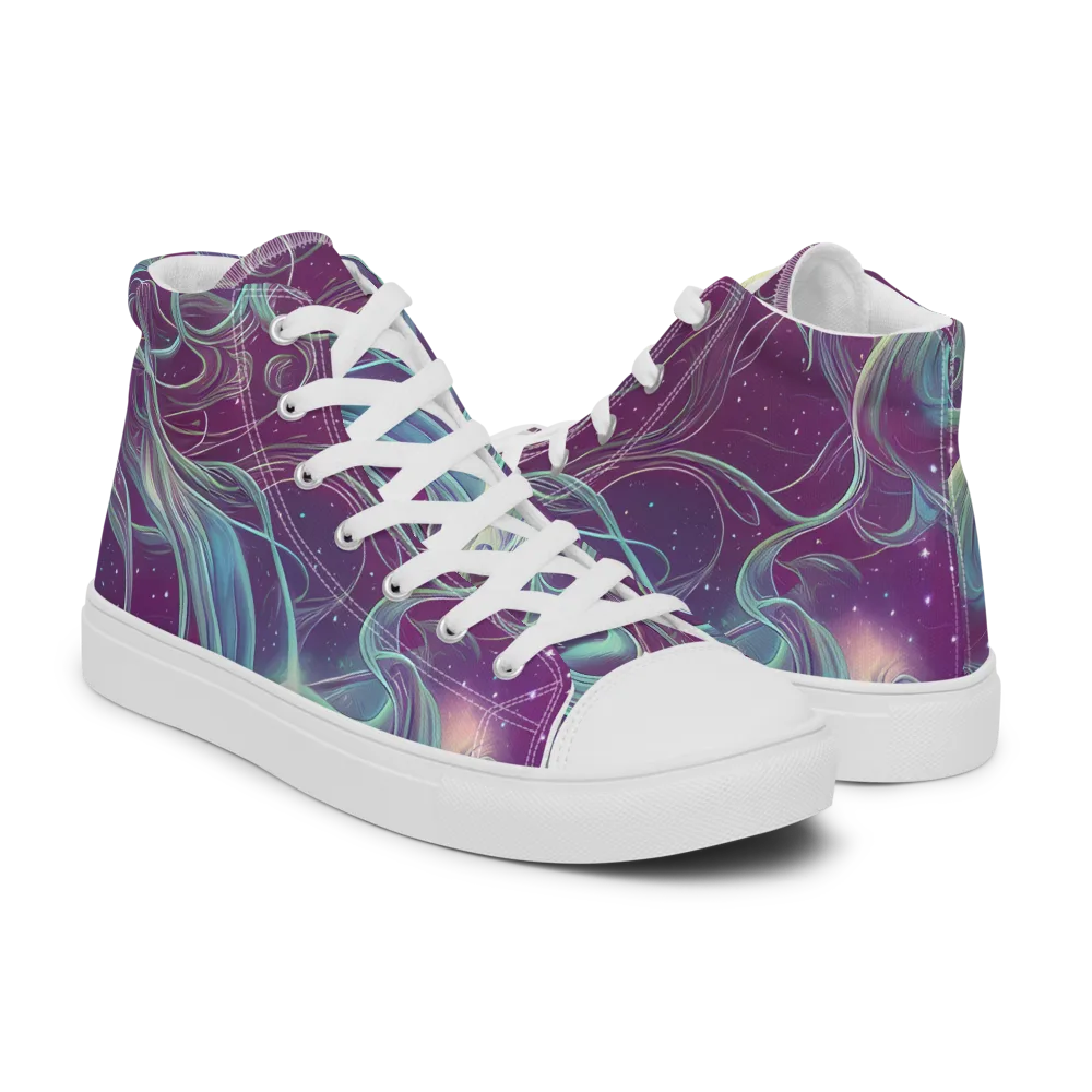Morgan's Whirl on Women's High Top Canvas Shoes — Right