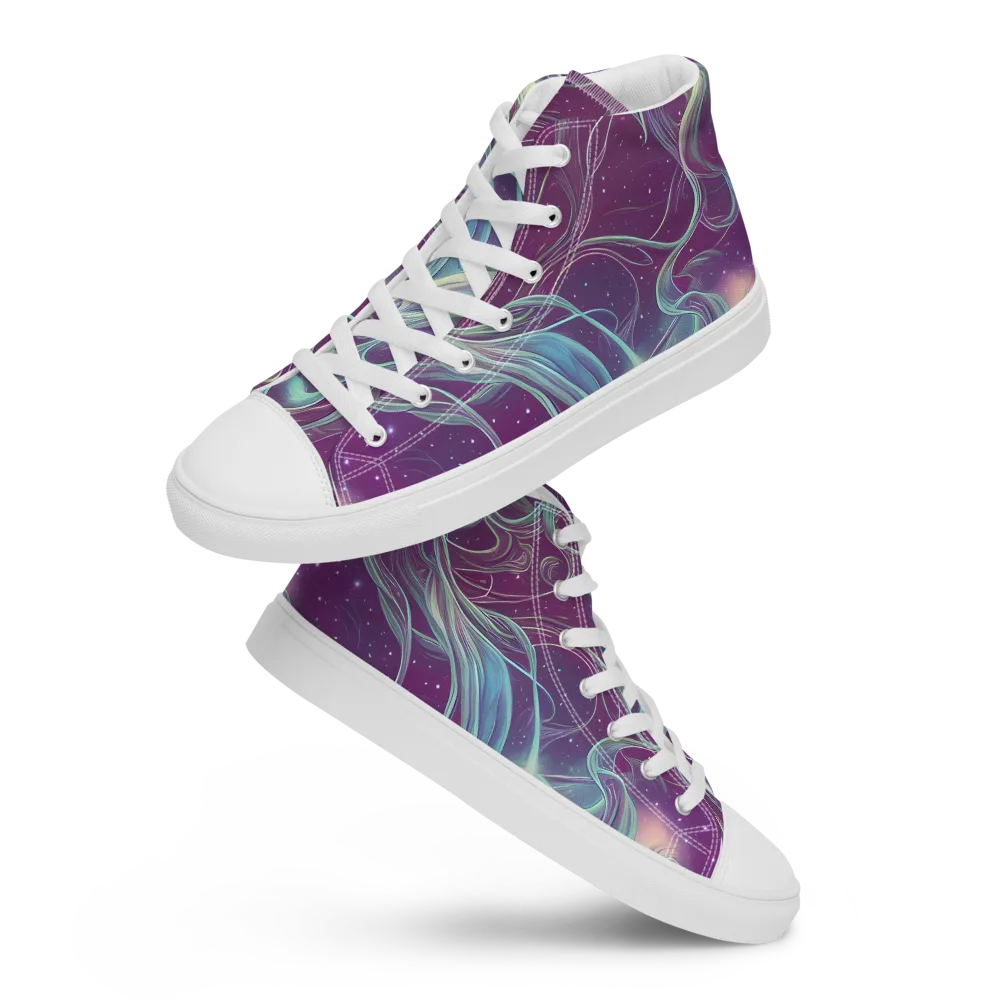 Morgan's Whirl on Women's High Top Canvas Shoes — Front