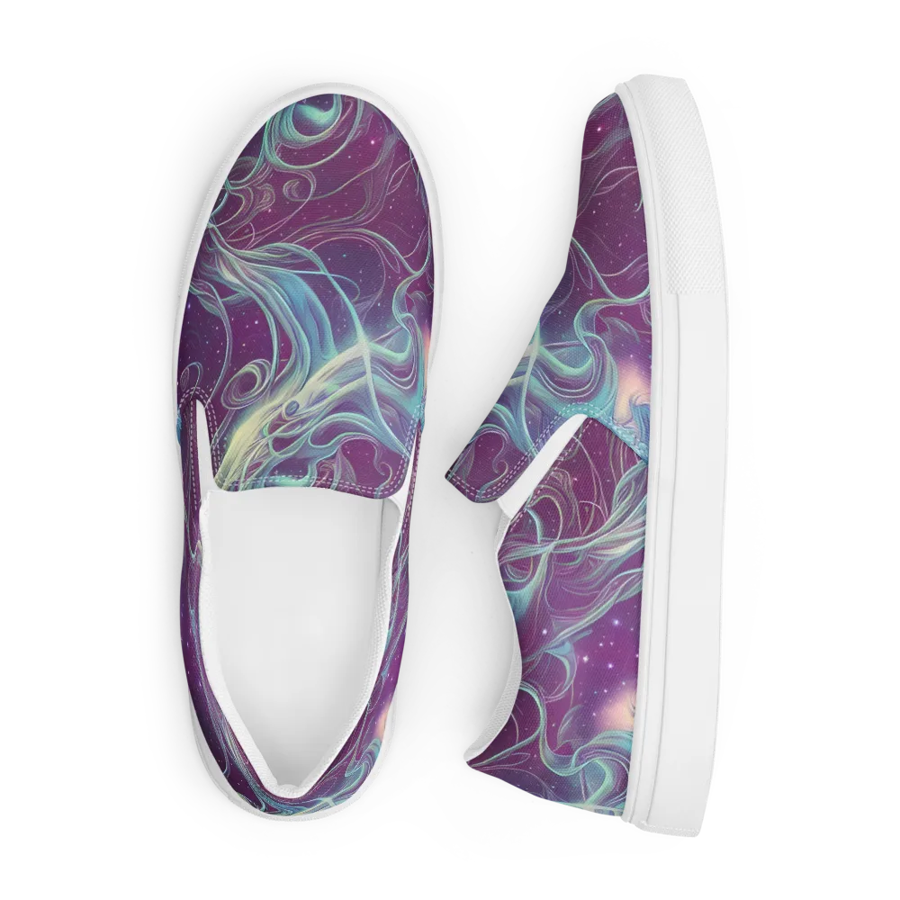 Morgan's Whirl on Men's Slip-On Canvas Shoes — Front