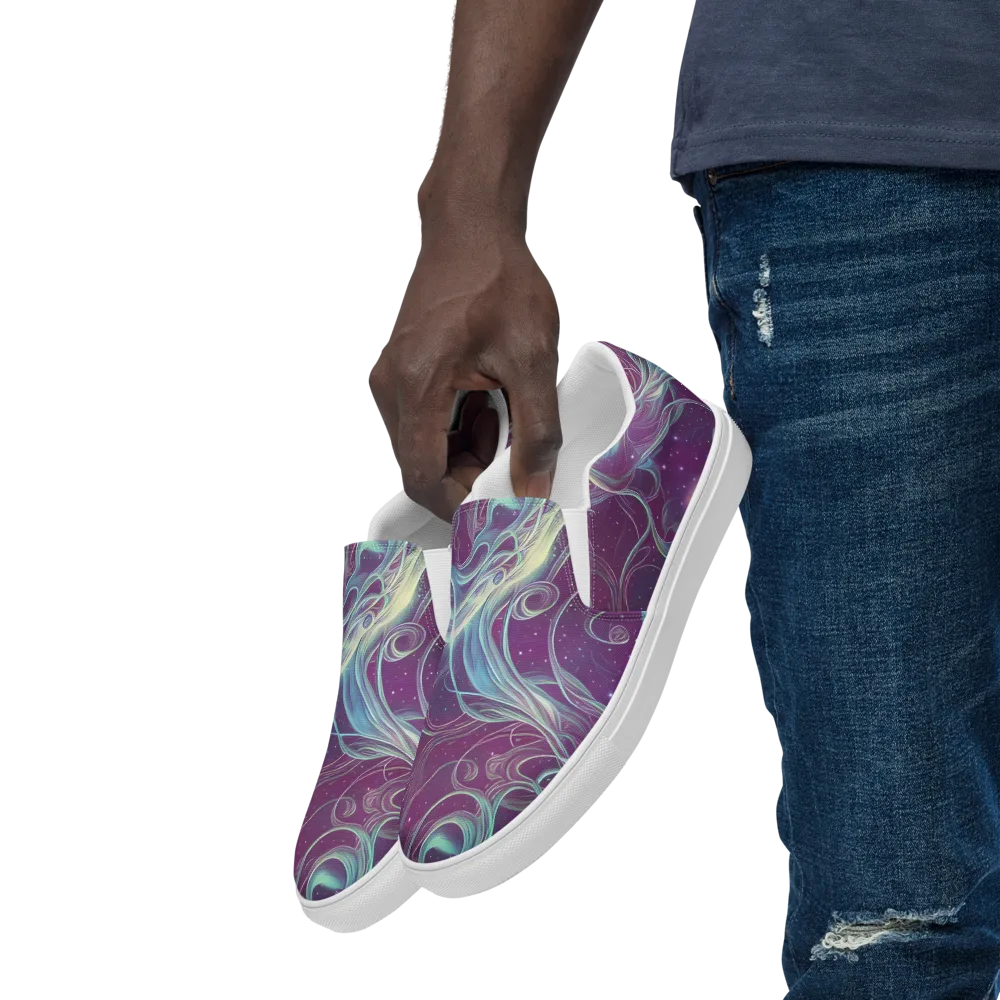 Morgan's Whirl on Men's Slip-On Canvas Shoes — Left Front
