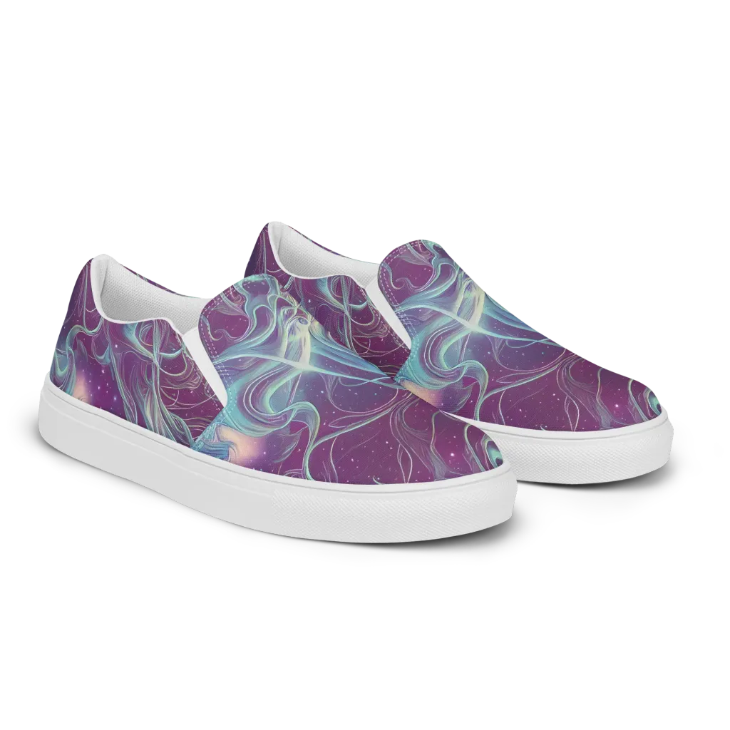 Morgan's Whirl on Women's Slip-On Canvas Shoes — Right Front