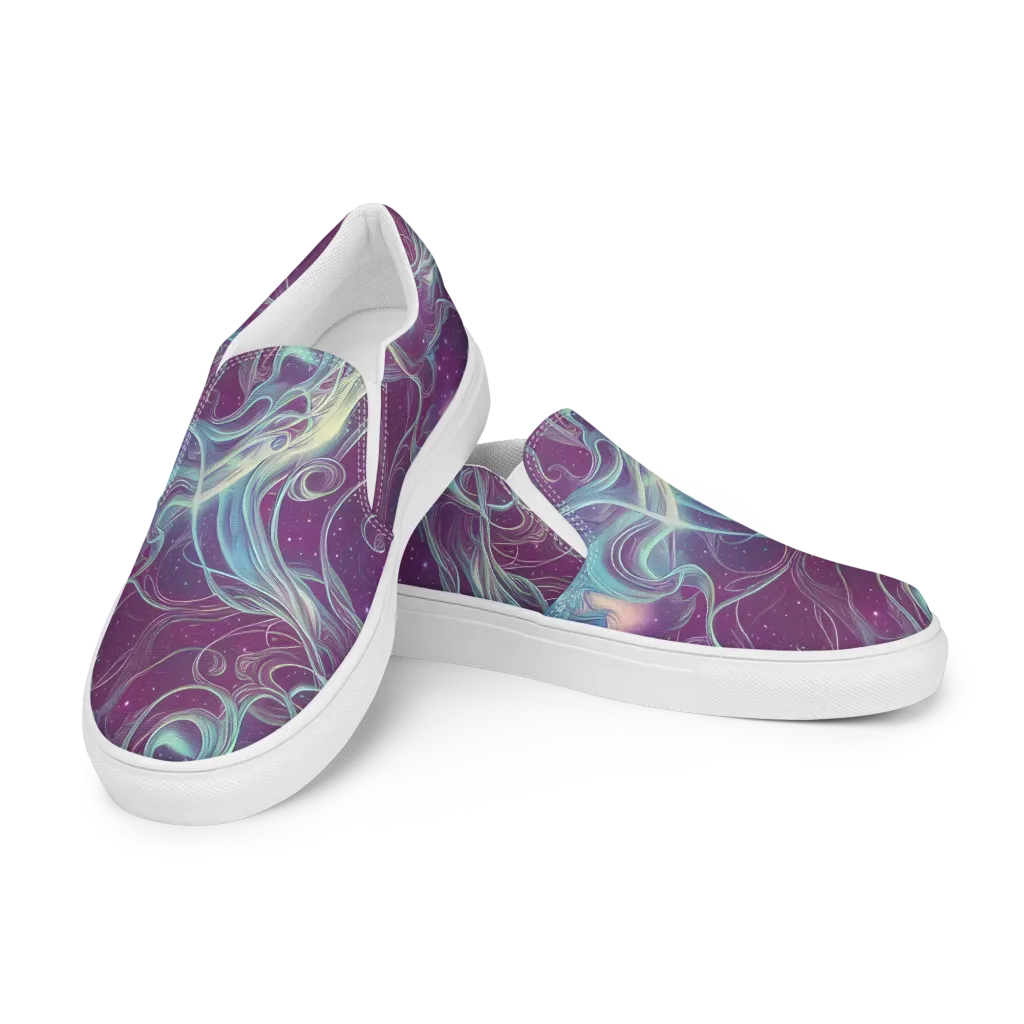 Morgan's Whirl on Women's Slip-On Canvas Shoes — Left Front