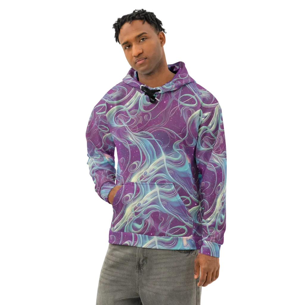 Morgan's Whirl on Cotton Hoodie — Left Front