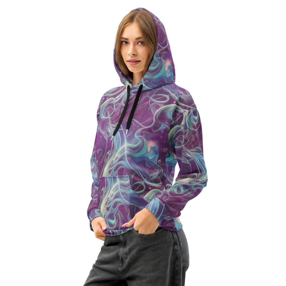 Morgan's Whirl on Cotton Hoodie — Left Front