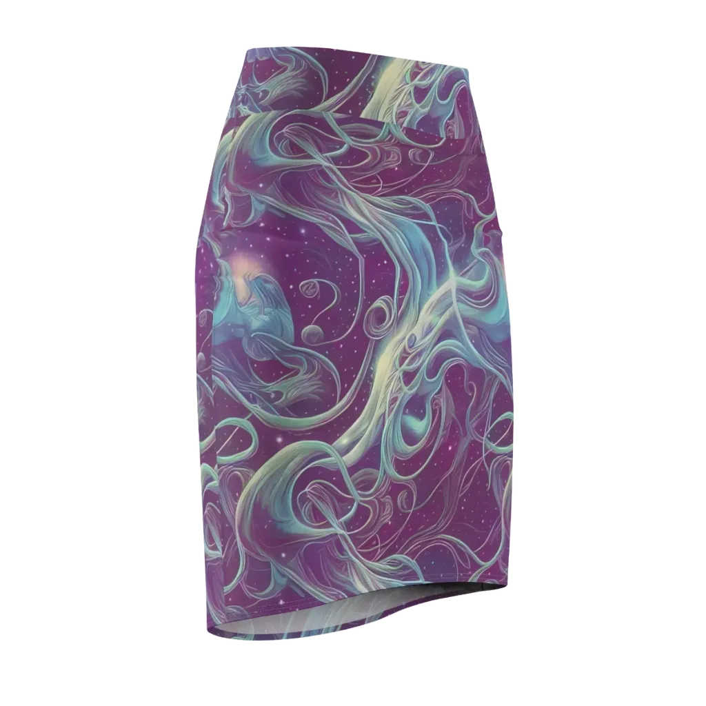 Morgan's Whirl on Pencil Skirt — Front Side