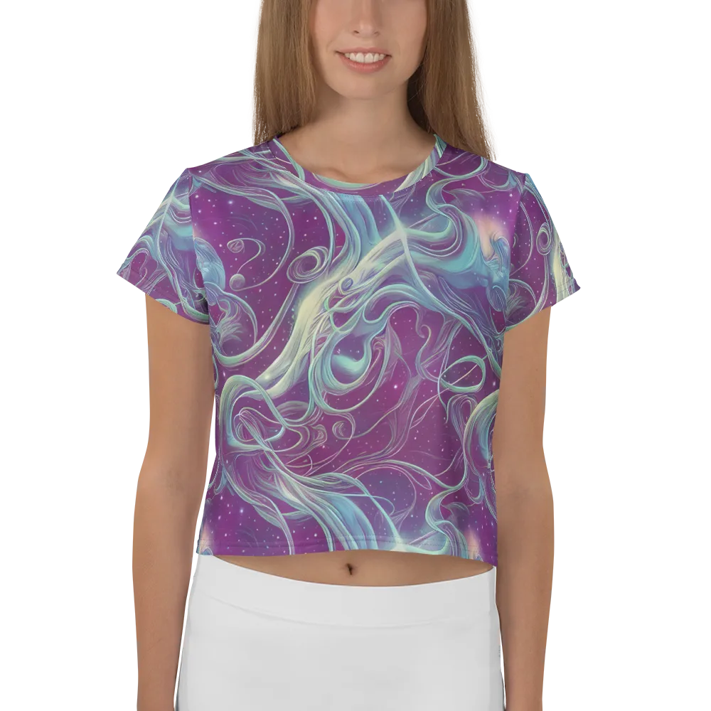 Morgan's Whirl on Crop Tee — Front