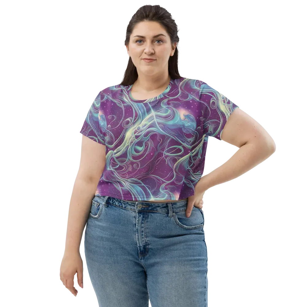Morgan's Whirl on Crop Tee — Front