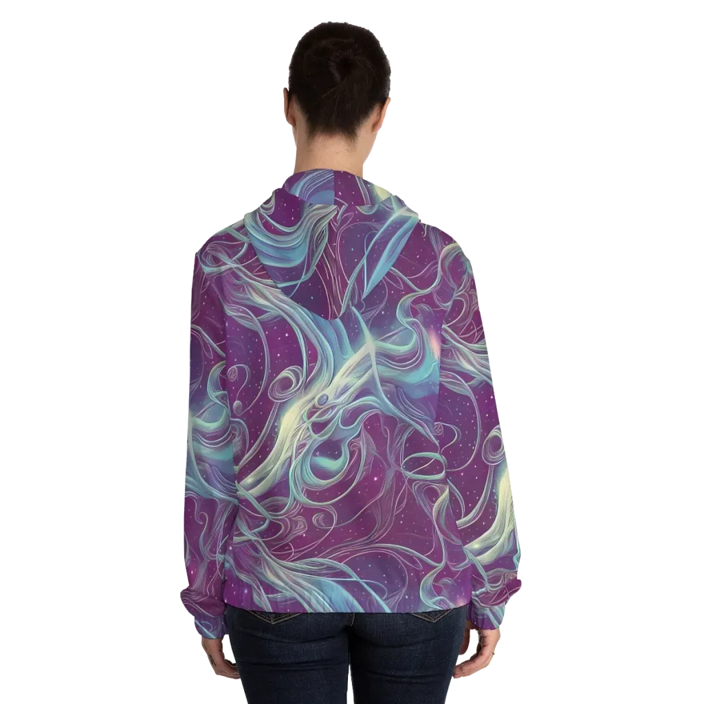 Morgan's Whirl on Women's Full-Zip Hoodie — Back On Person
