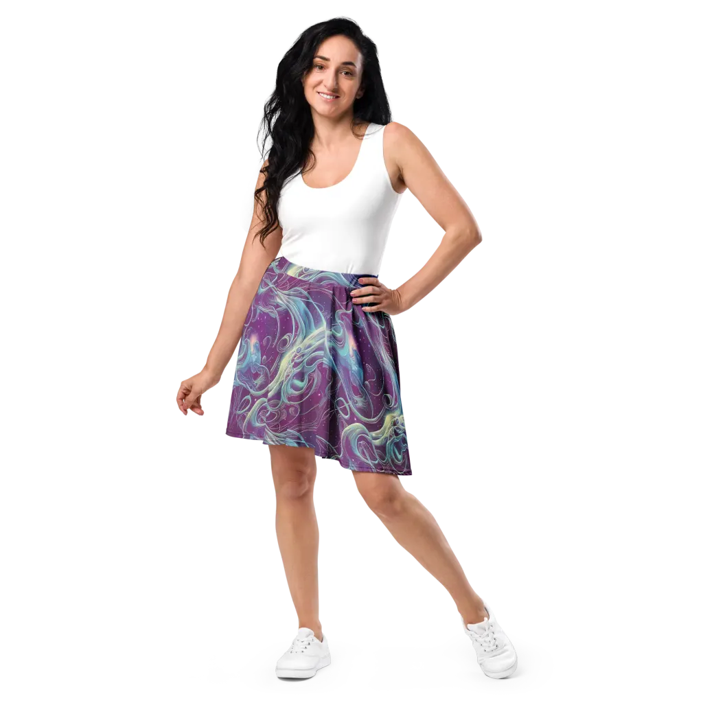 Morgan's Whirl on Skater Skirt — Front
