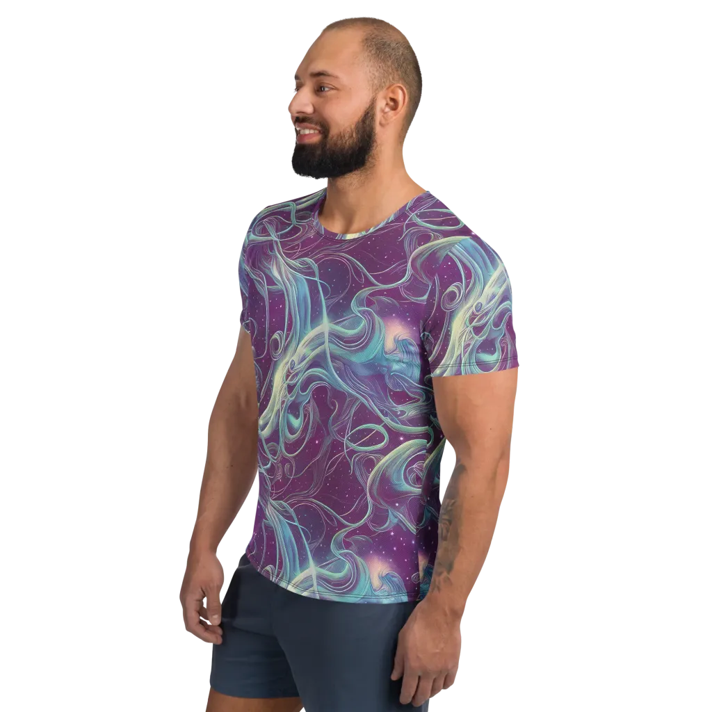 Morgan's Whirl on Men's Athletic T-Shirt — Left