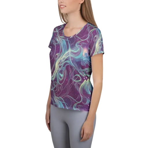 Morgan's Whirl on a Women's Athletic T-Shirt