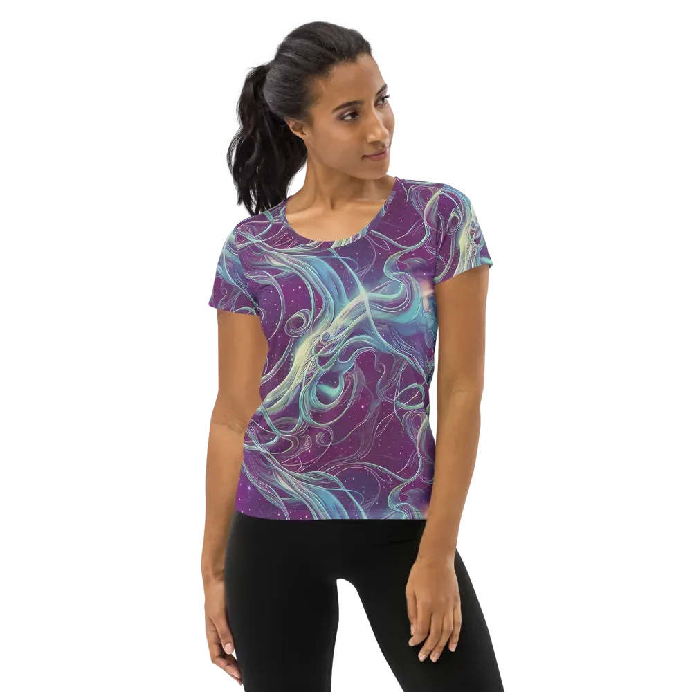 Morgan's Whirl on Women's Athletic T-Shirt — Front