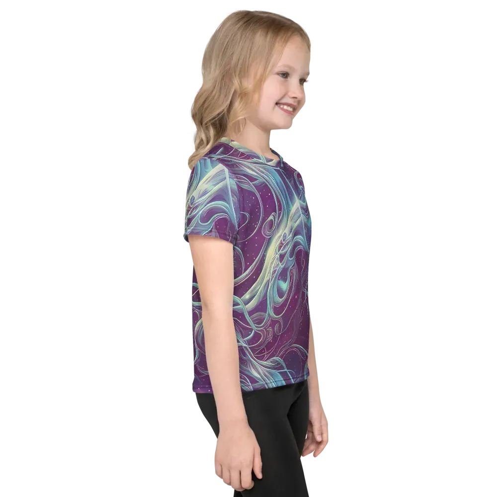 Morgan's Whirl on Kids Crew Neck T-Shirt — Right