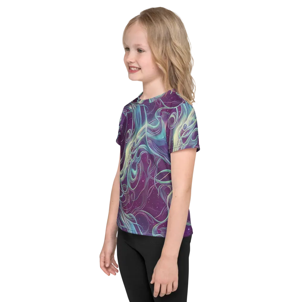 Morgan's Whirl on Kids Crew Neck T-Shirt — Left
