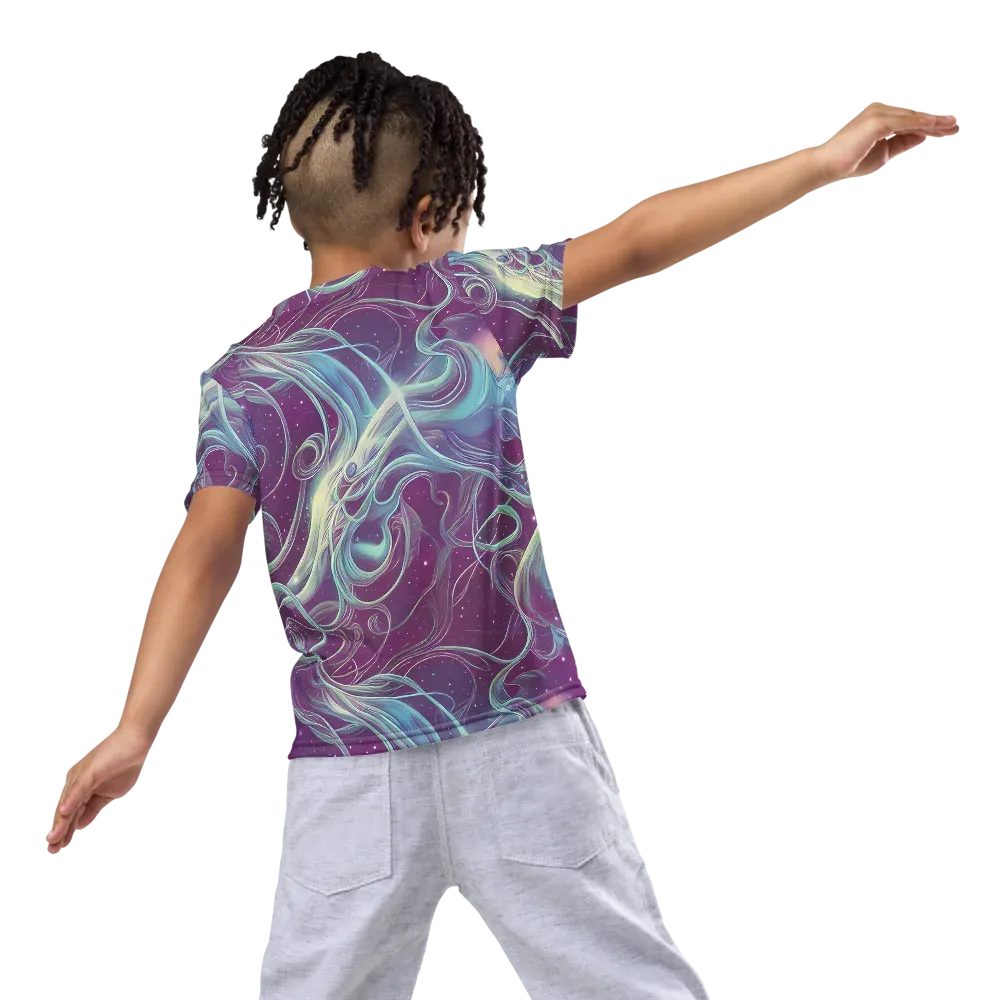 Morgan's Whirl on Kids Crew Neck T-Shirt — Back