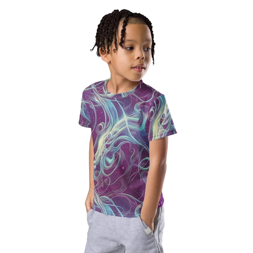 Morgan's Whirl on Kids Crew Neck T-Shirt — Left Front