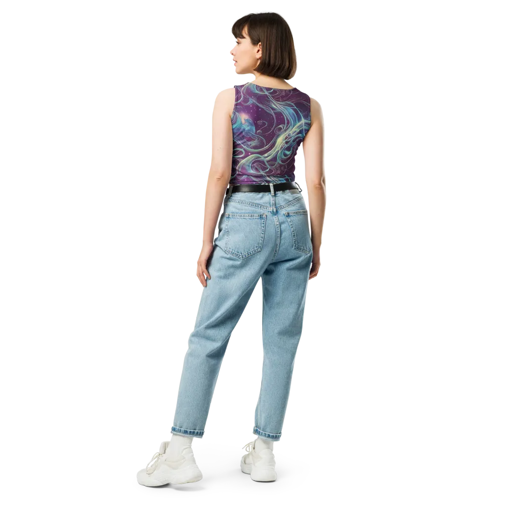 Morgan's Whirl on Crop Top — Back