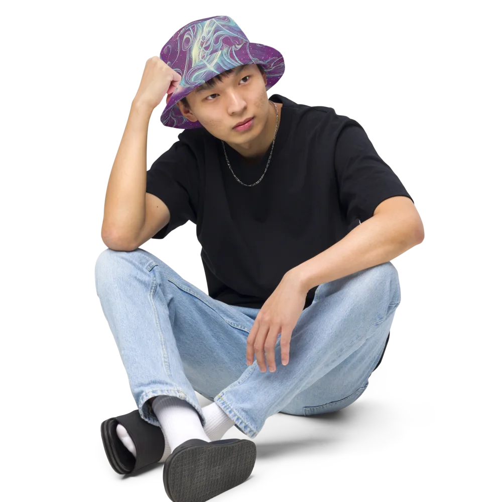 Morgan's Whirl on Reversible Bucket Hat — Front 2 Inside