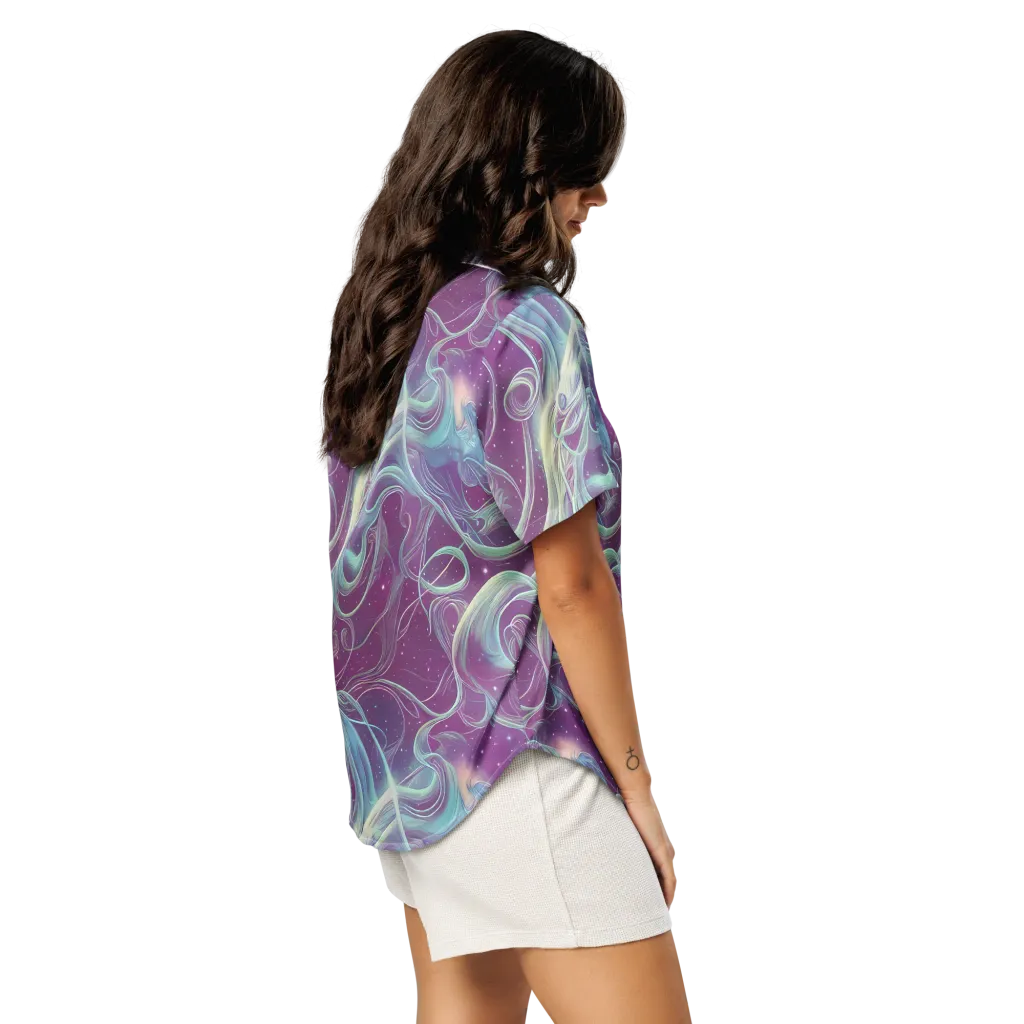 Morgan's Whirl on Women's Short Sleeve Pajama Top — Right Back