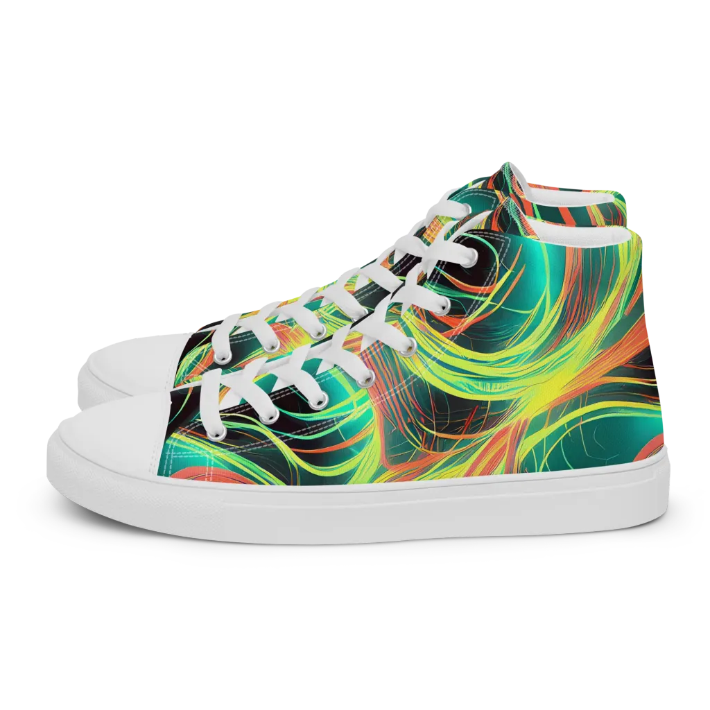 Vital Strands on Men's High Top Canvas Shoes — Left