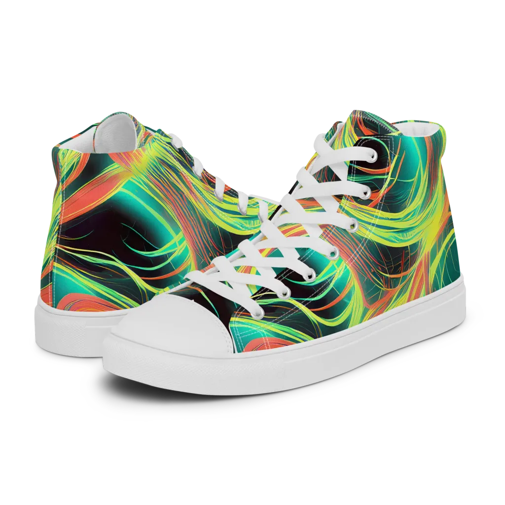 Vital Strands on Men's High Top Canvas Shoes — Left