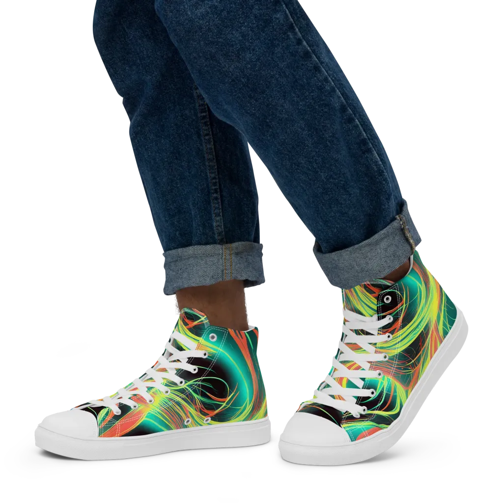 Vital Strands on Men's High Top Canvas Shoes — Left