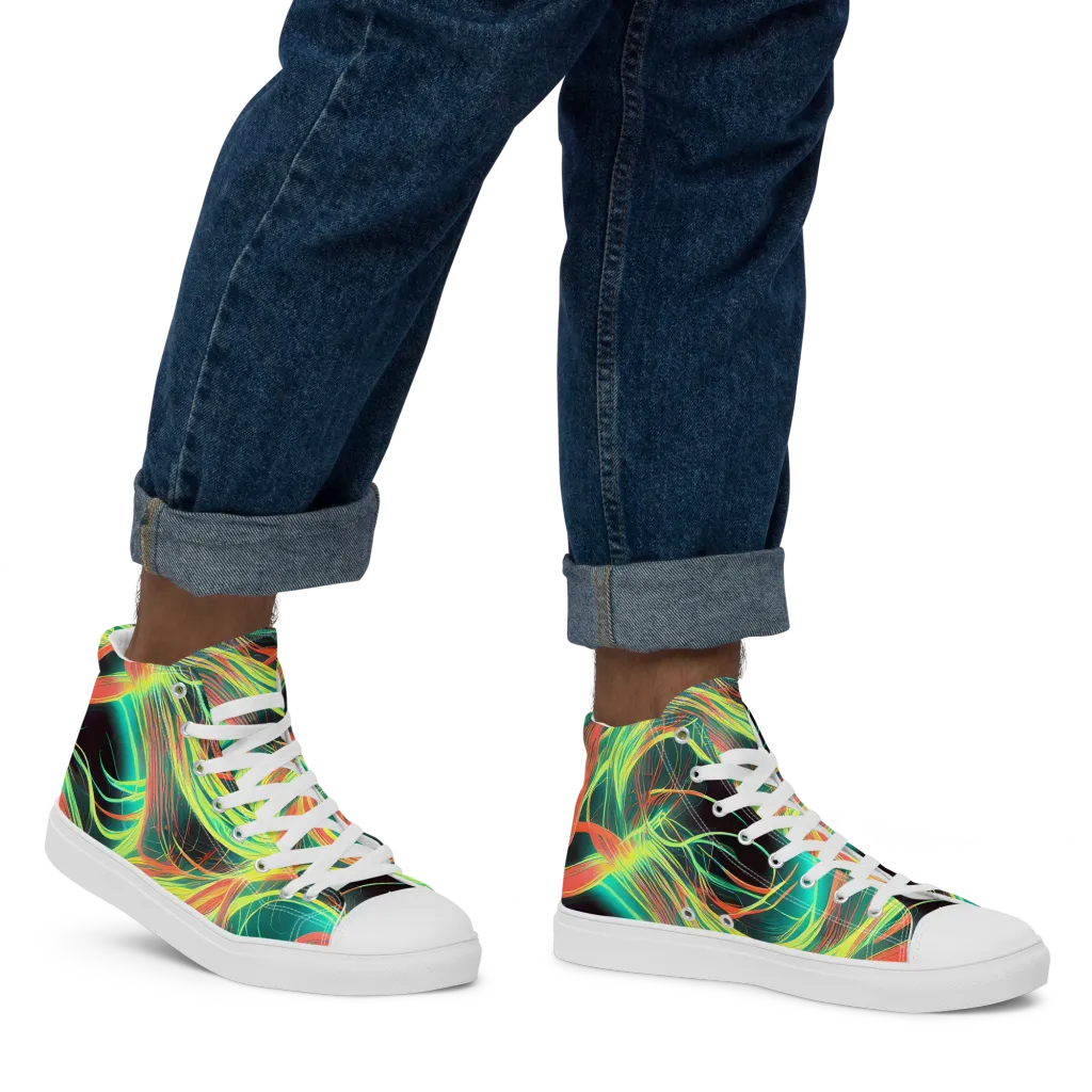Vital Strands on Men's High Top Canvas Shoes — Right