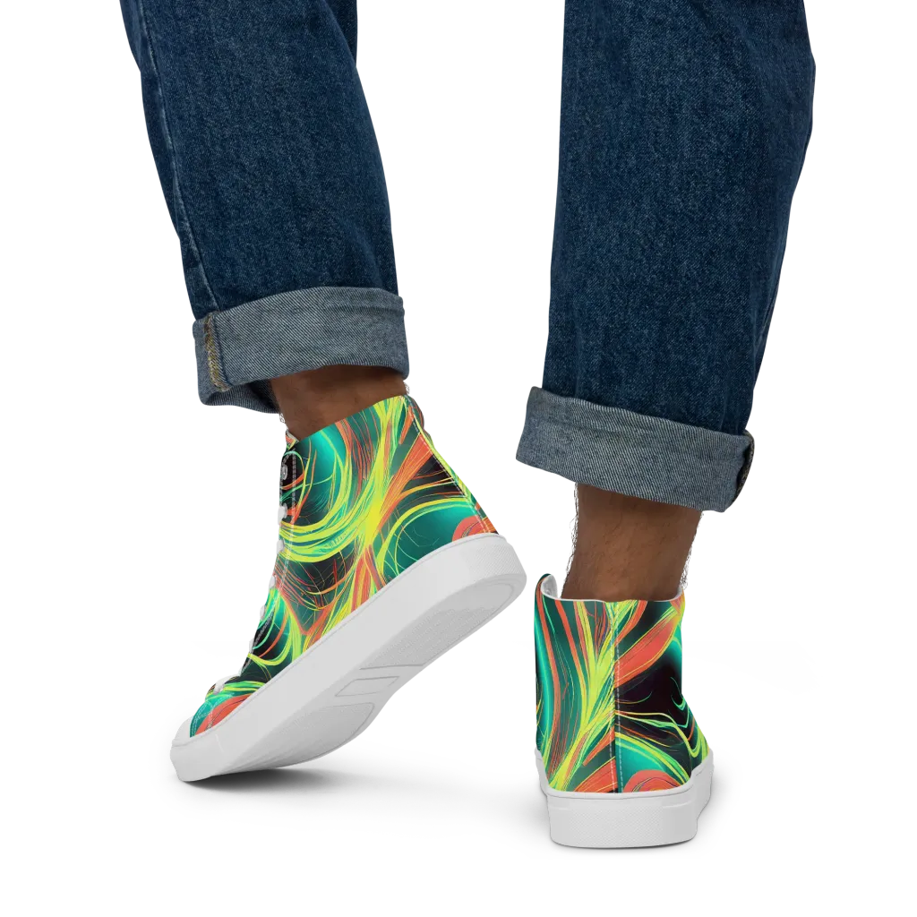 Vital Strands on Men's High Top Canvas Shoes — Back