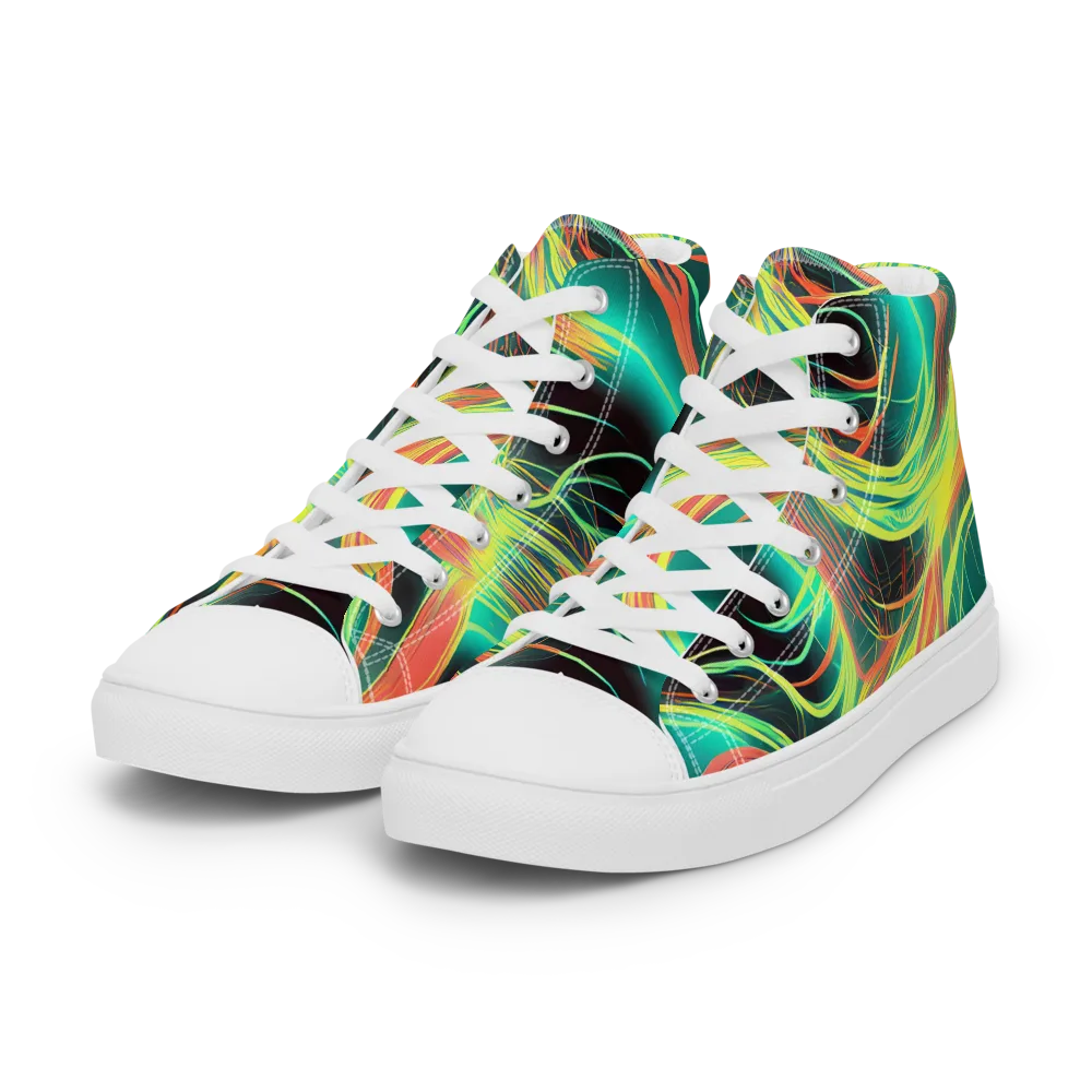 Vital Strands on Women's High Top Canvas Shoes — Left Front
