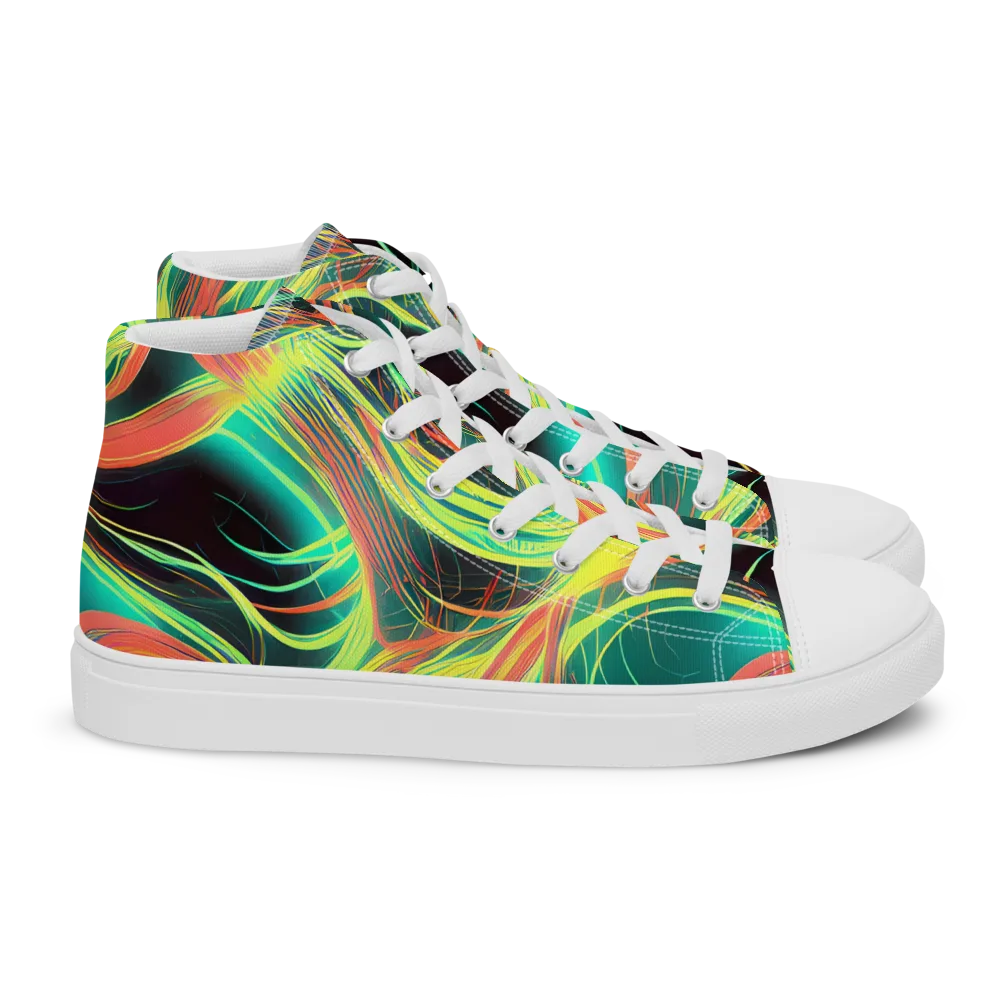 Vital Strands on Women's High Top Canvas Shoes — Right
