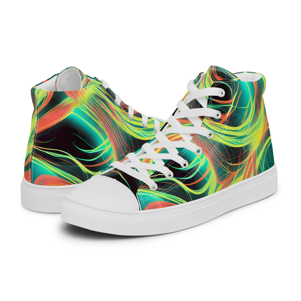 Vital Strands on Women's High Top Canvas Shoes — Left