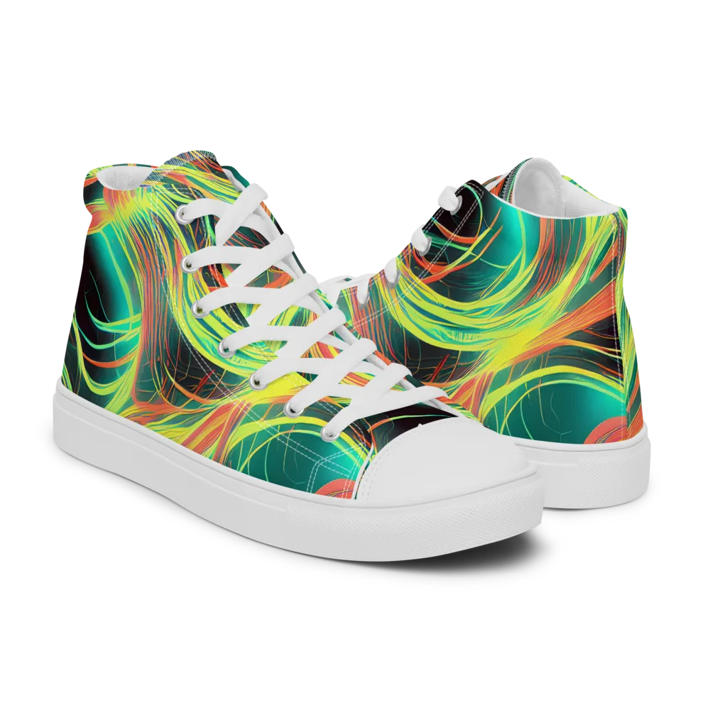 Vital Strands on Women's High Top Canvas Shoes — Right