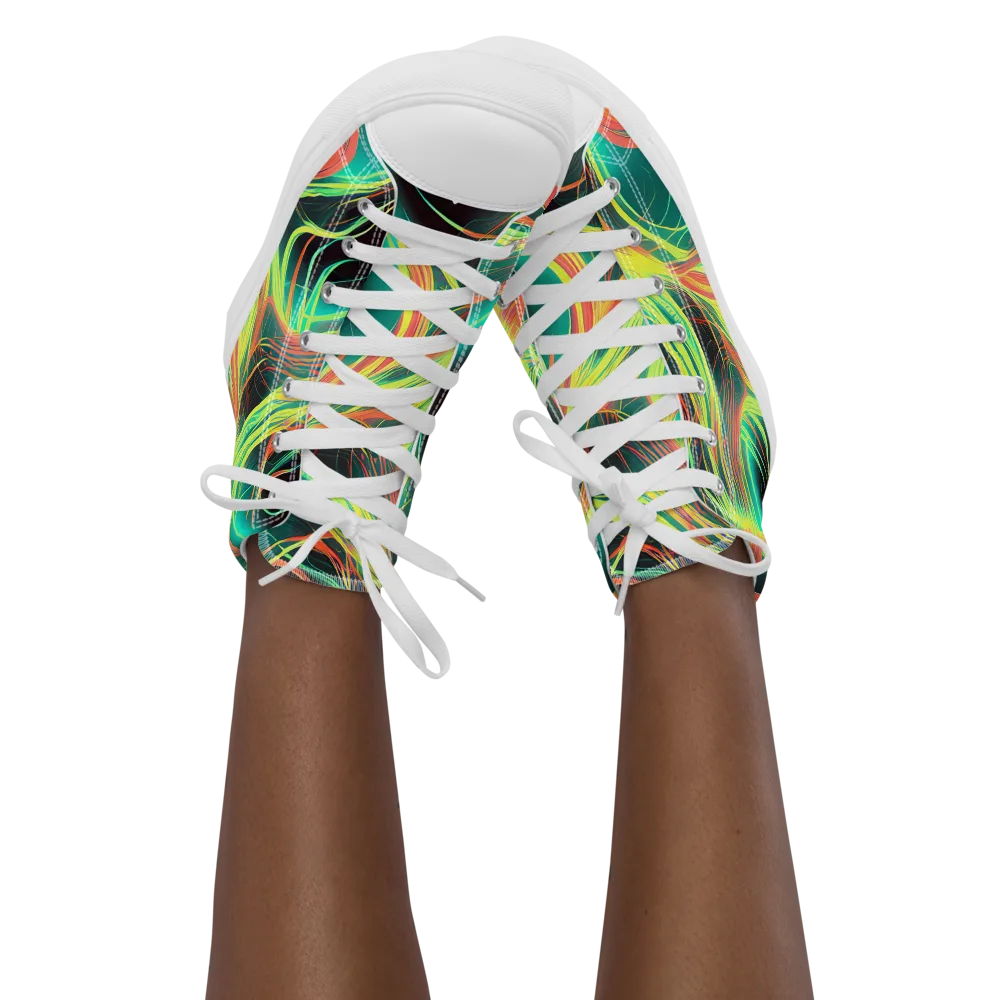 Vital Strands on Women's High Top Canvas Shoes — Front