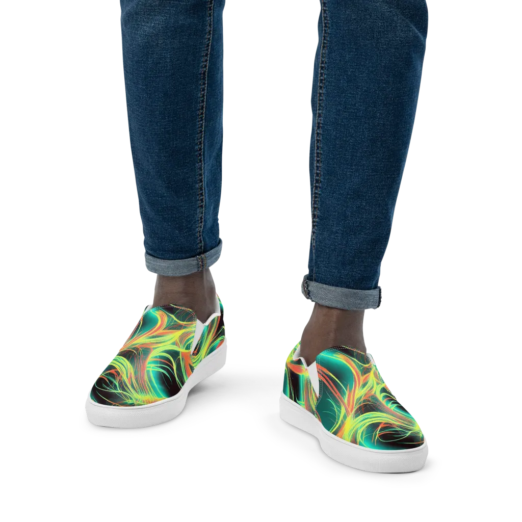 Vital Strands on Men's Slip-On Canvas Shoes — Front