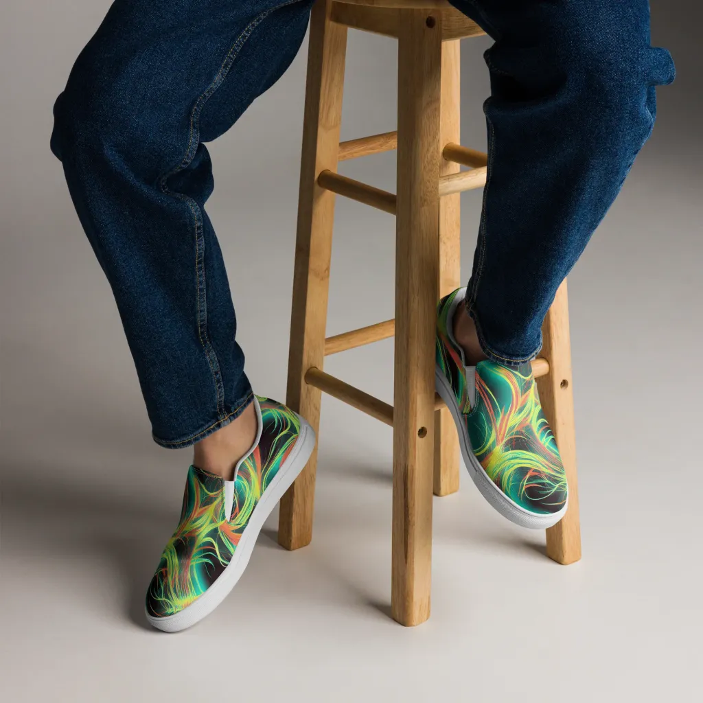 Vital Strands on Men's Slip-On Canvas Shoes — Front