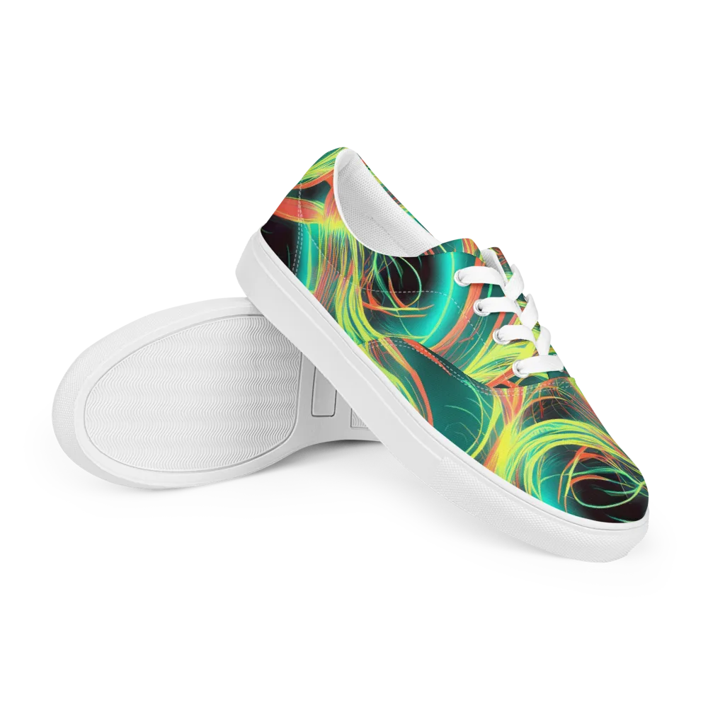 Vital Strands on Men's Lace-Up Canvas Shoes — Right Front