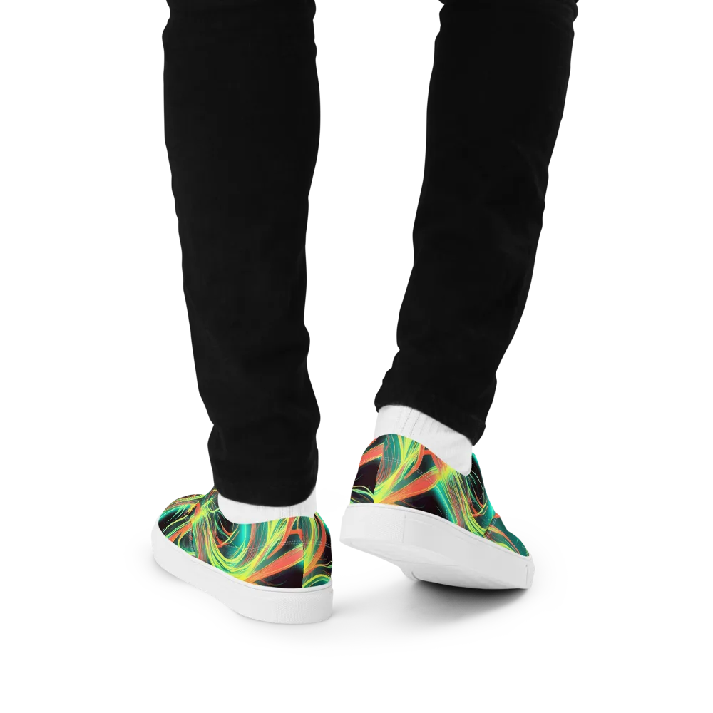 Vital Strands on Men's Lace-Up Canvas Shoes — Back