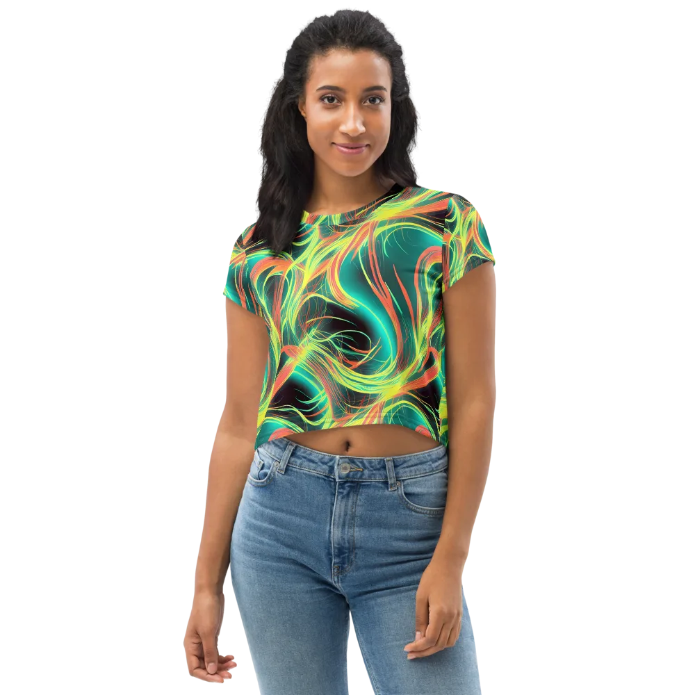 Vital Strands on Crop Tee — Front
