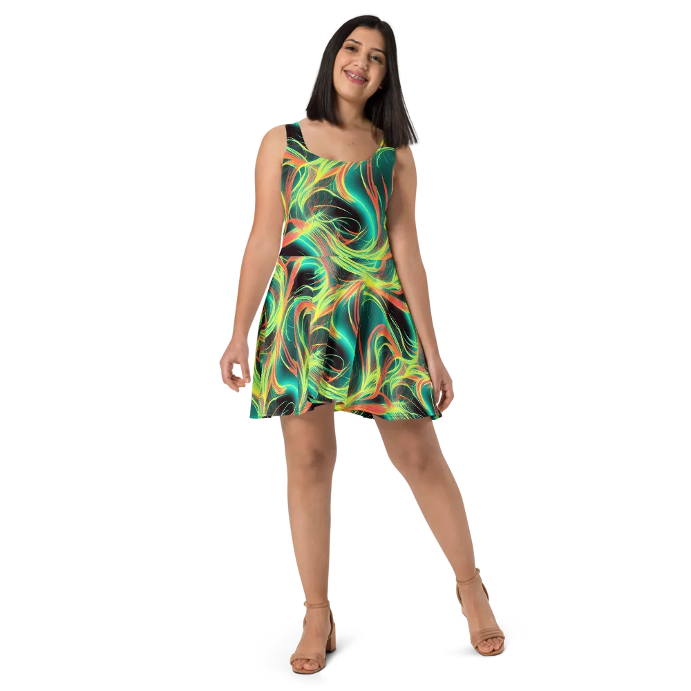 Vital Strands on Skater Dress — Front
