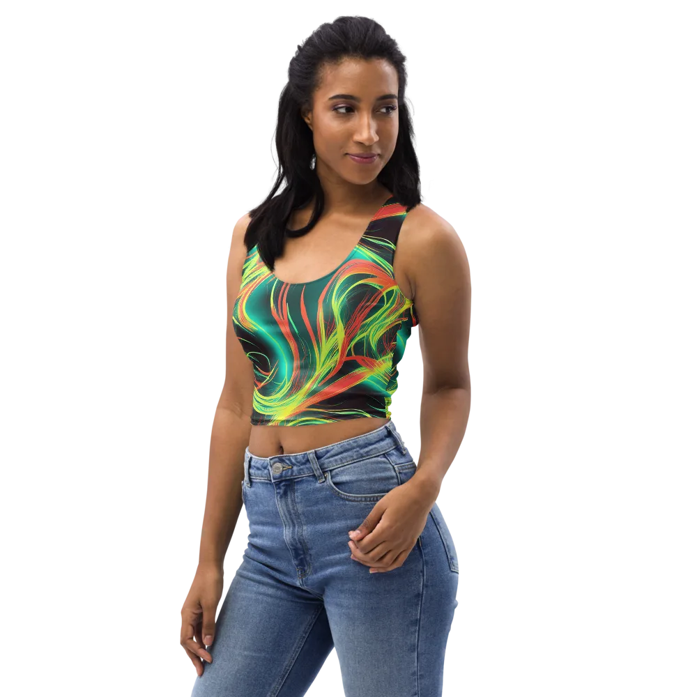 Vital Strands on Crop Top — Left Front