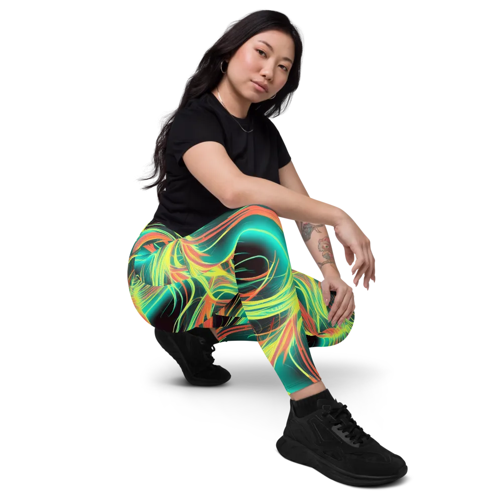 Vital Strands on Leggings with Pockets — Right Front