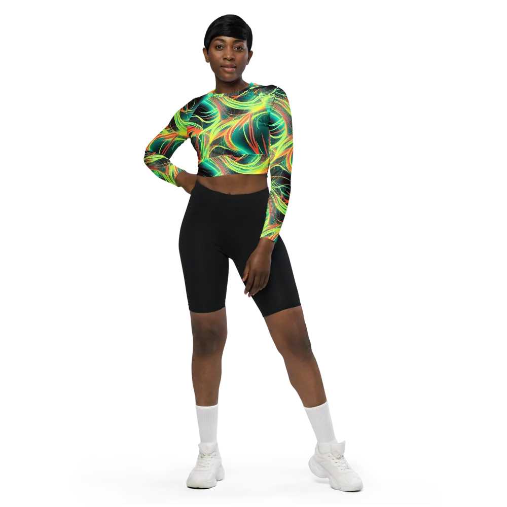 Vital Strands on Long Sleeve Crop Top — Front