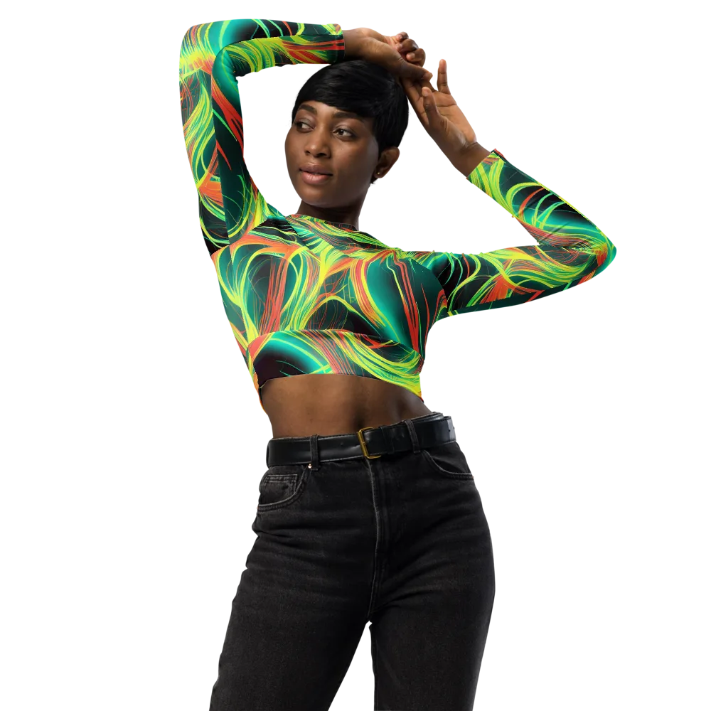 Vital Strands on Long Sleeve Crop Top — Front