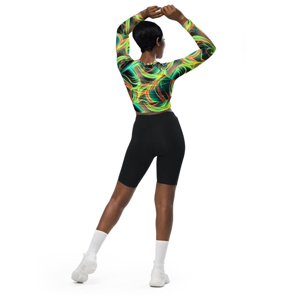Vital Strands on Long Sleeve Crop Top — Back