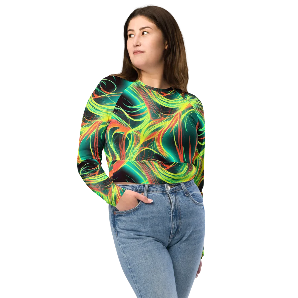 Vital Strands on Long Sleeve Crop Top — Front