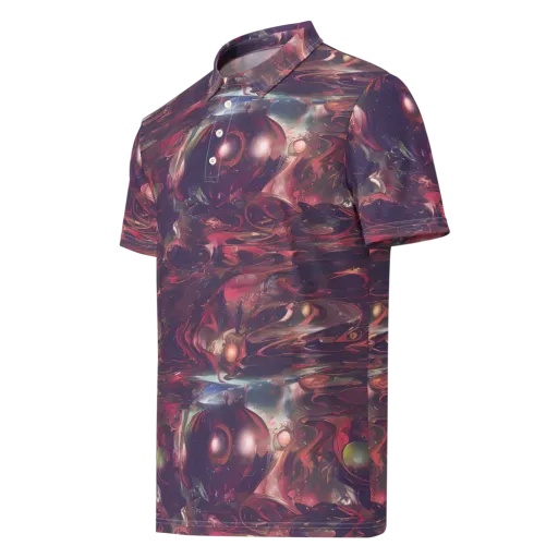 Vortex Strands on a Men's Slim Fit Polo Shirt