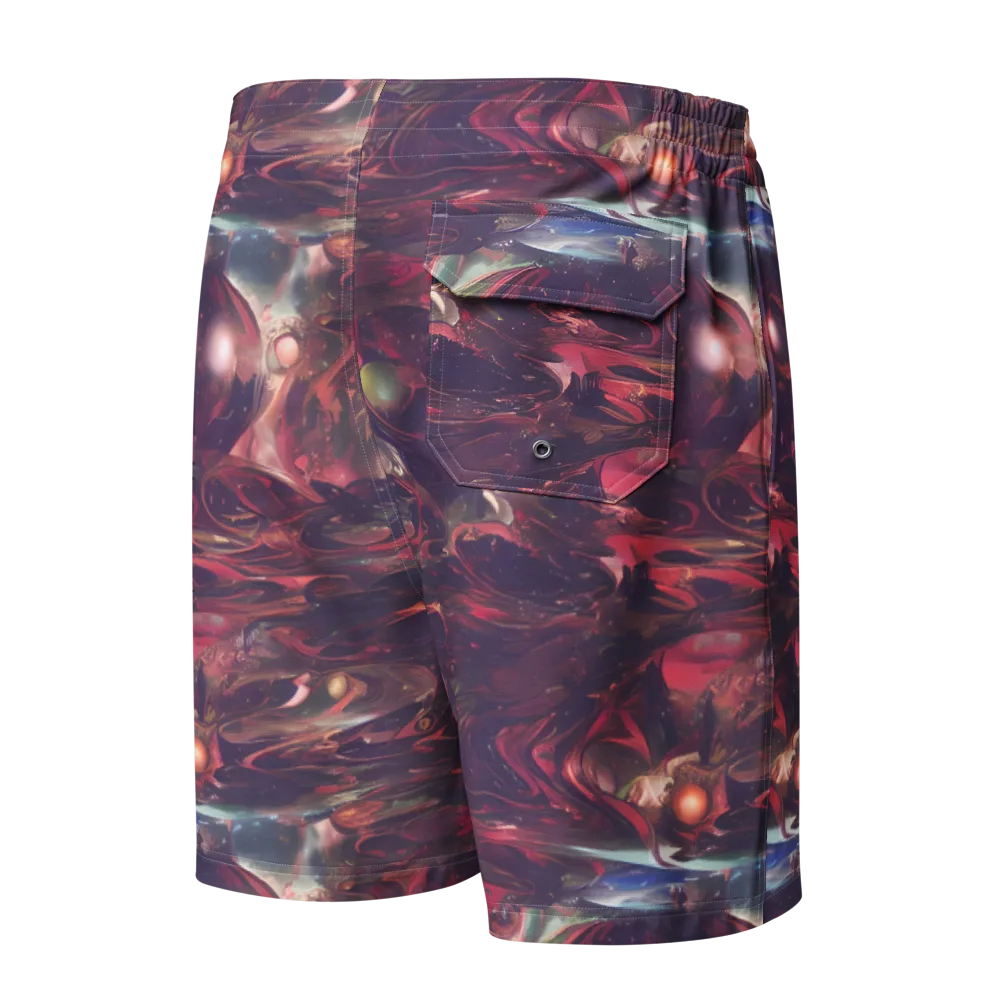 Vortex Strands on Men's Board Shorts — Back