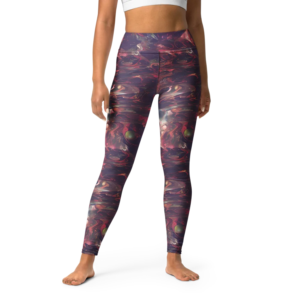 Vortex Strands on Yoga Leggings — Front