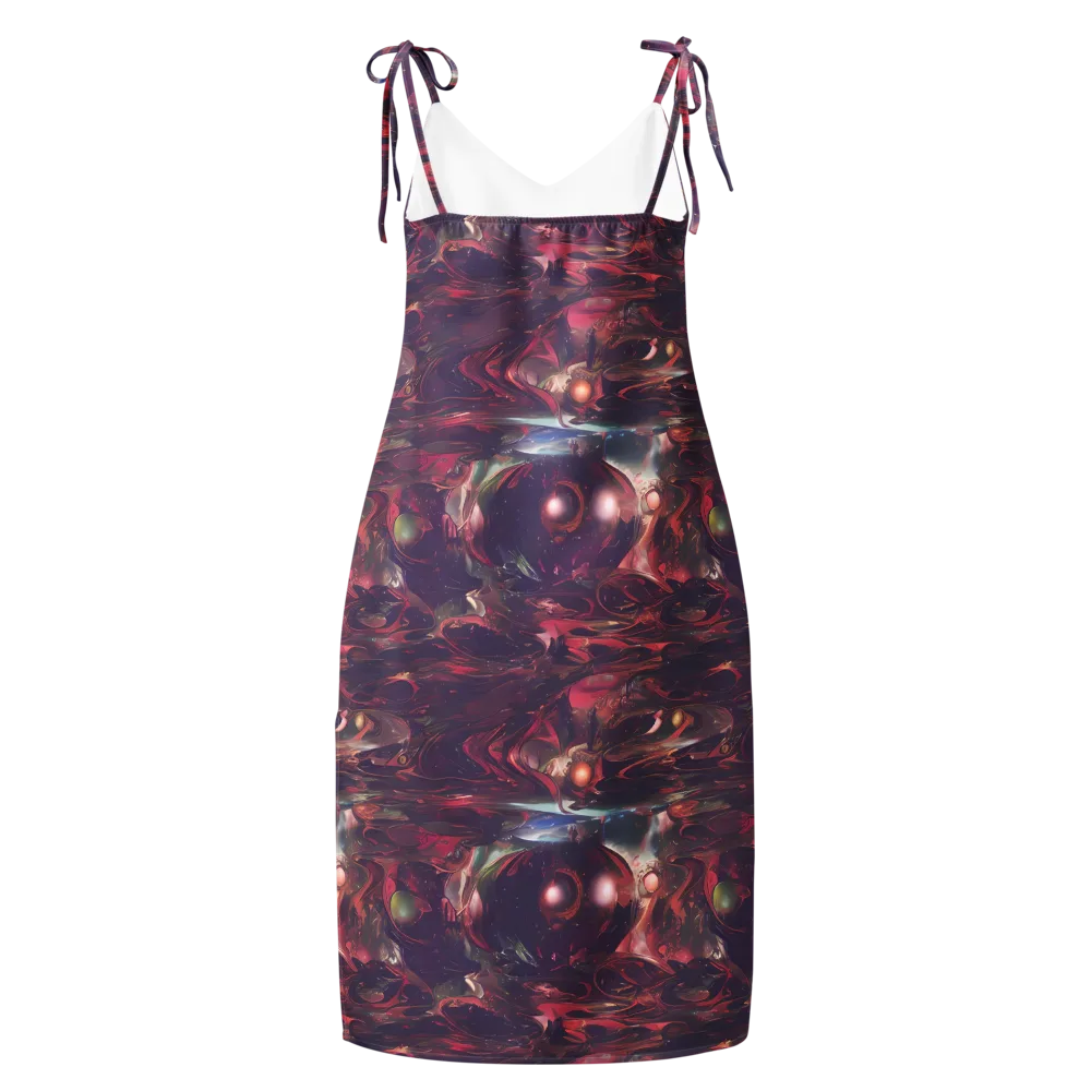 Vortex Strands on Slip Dress — Back