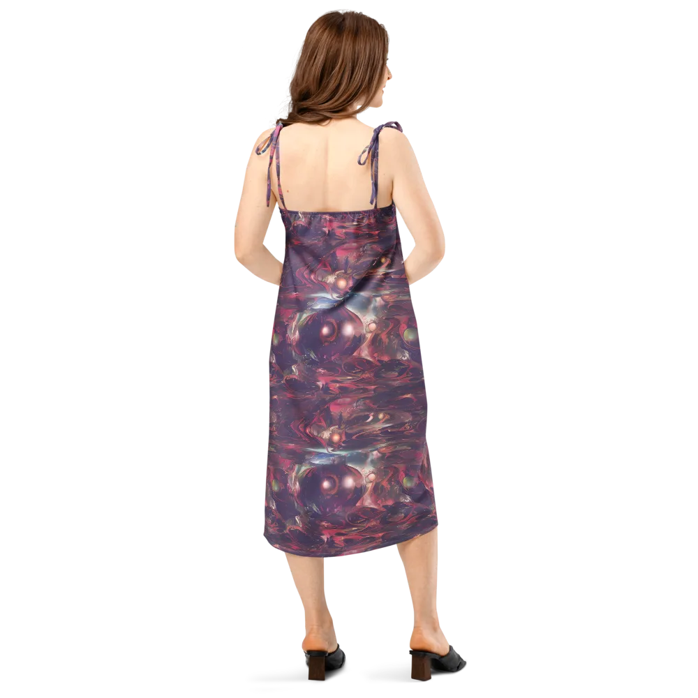 Vortex Strands on Slip Dress — Back